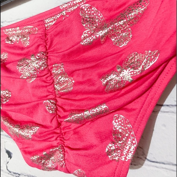 NWT Juice Couture Pink & Silver Bikini Bottoms - Picture 5 of 8